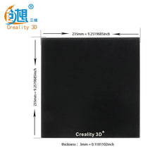 Load image into Gallery viewer, Upgrade Silicon Carbon Ender-3/Ender-3 Pro Build Surface Tempered Glass Plate with Special Chemical Coating 235x235x3mm for MK2 MK3 Hot bed
